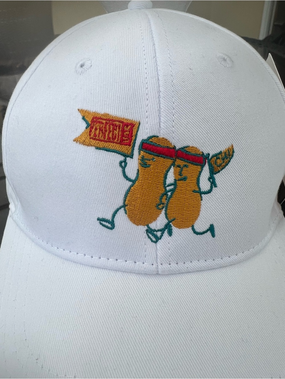 NWT CapAmerica Baseball Cap with Cheerful Perfect Bar Peanut Embroidery - Picture 9 of 10